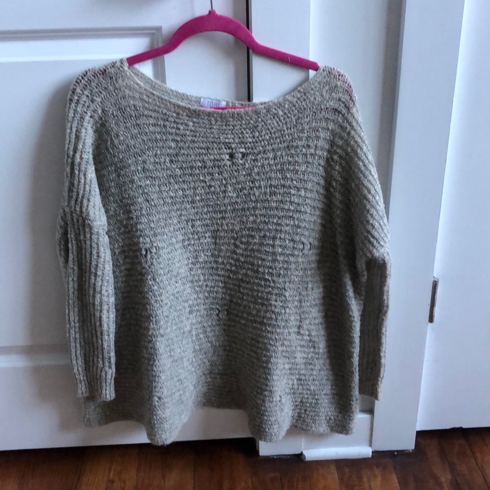 Tobi oatmeal knit sweater